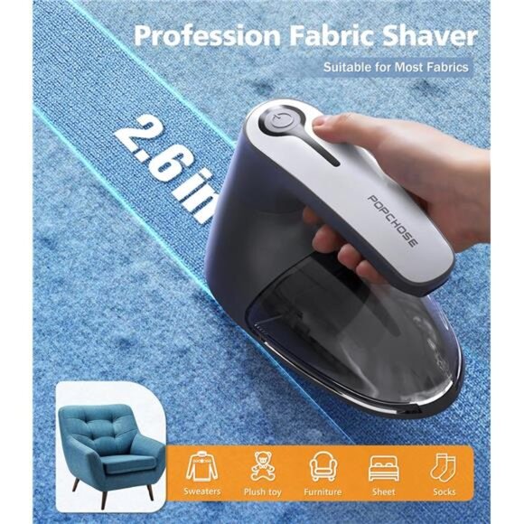Fabric Shaver, Rechargeable Lint Remover Defuzzer Sweater Shaver, Fuzz Remover - Picture 4 of 6